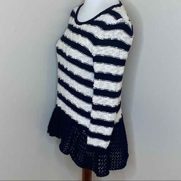 Anthropologie Knitted & Knotted Striped Sweater S - Picture 3 of 6